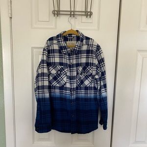 Boys Ombré Plaid Button Up